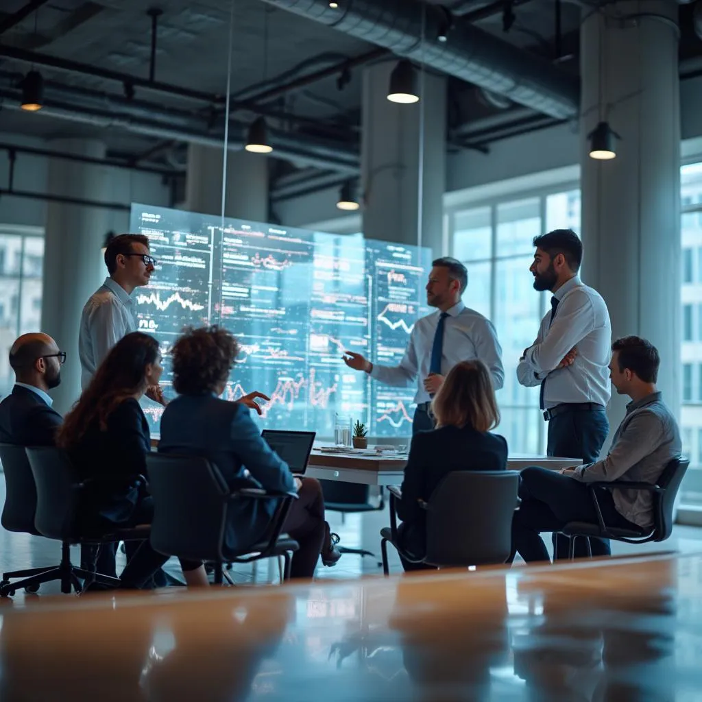 Business consultation team meeting